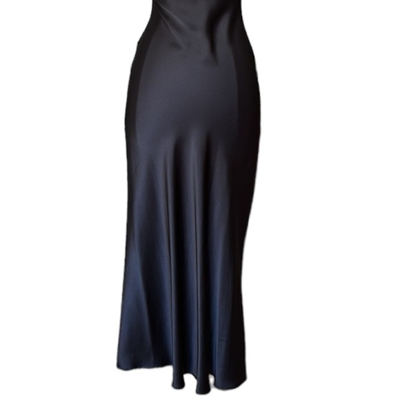 ZARA Black Slip Dress Satin Effect Dark Romance Dress, Size XS - Picture 11 of 16